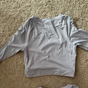 Alphabets Women's Light Gray Long Sleeve Top